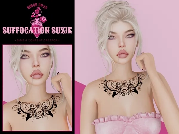 Mix ornate chest tattoo hq - The Sims 4 Custom Content