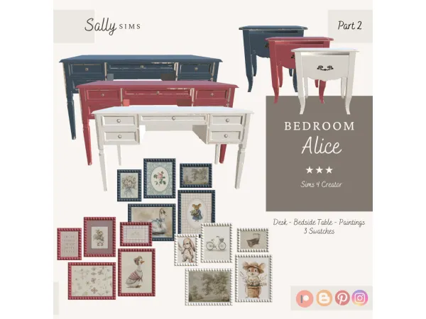 Alpha Bedroom ALICE (Part 2) - The Sims 4 Custom Content