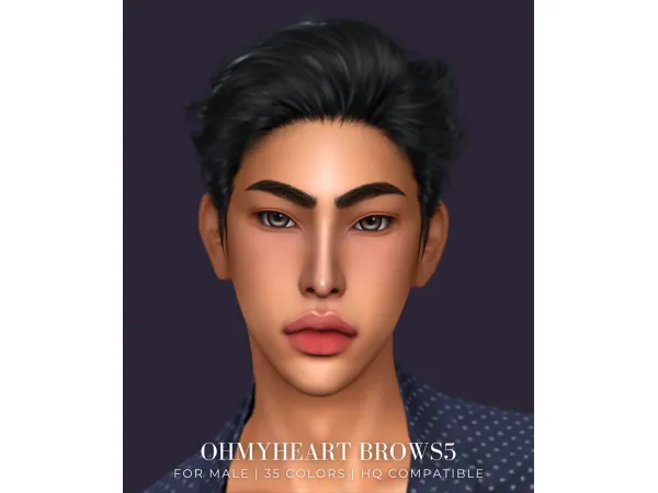 Alpha ohmyheart brows5 - The Sims 4 Custom Content