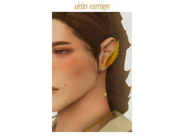 Maxis Match u00absiriusu00bb earrings by by clumsyalien - The Sims 4 Custom Content