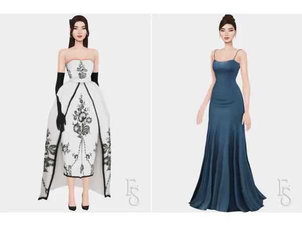 Mix Black Tie Lookbook by farfallasims - The Sims 4 Custom Content
