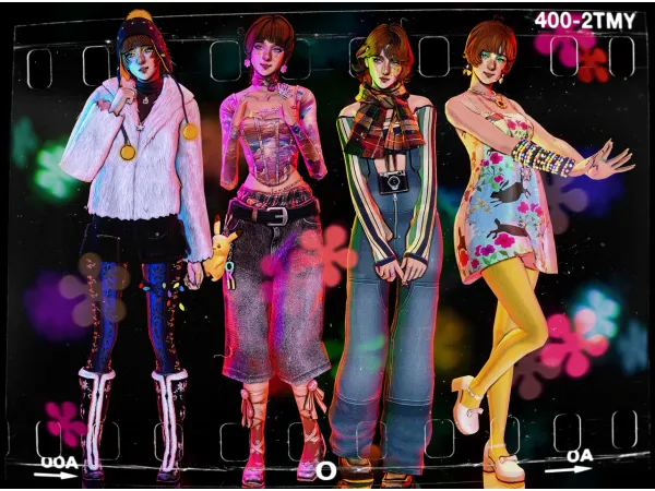 Mix stations lookbook by flovoid - The Sims 4 Custom Content