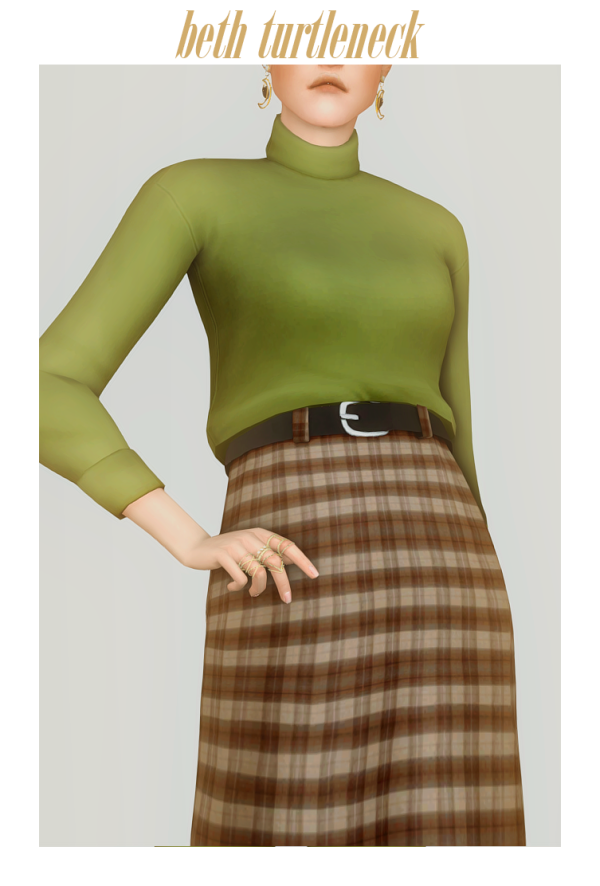 Maxis Match th turtleneck by simsfinds - The Sims 4 Custom Content