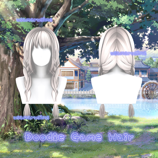 Maxis Match Doodle Game Hair by simsfinds - The Sims 4 Custom Content