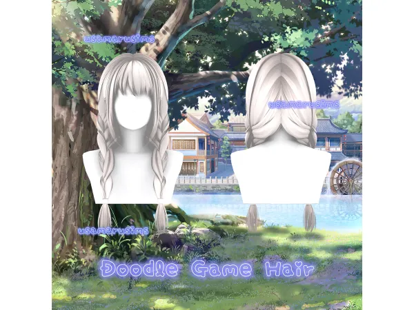 Maxis Match Doodle Game Hair by usamarusims - The Sims 4 Custom Content