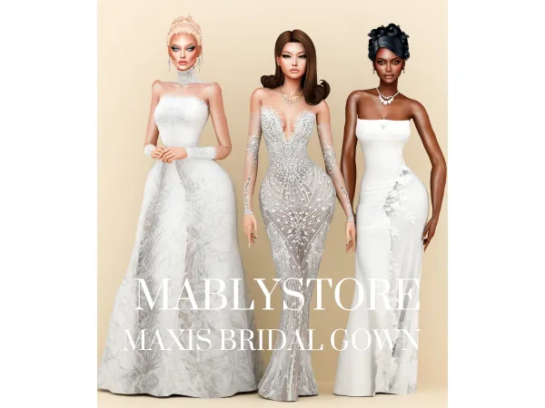 Alpha BRIDAL MX SET by mably - The Sims 4 Custom Content