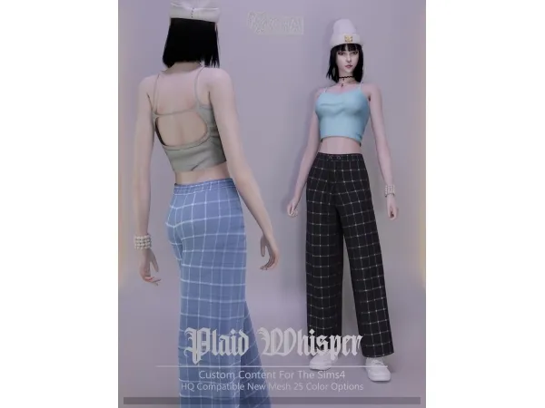 Mix Kira_Plaid Whisper - The Sims 4 Custom Content