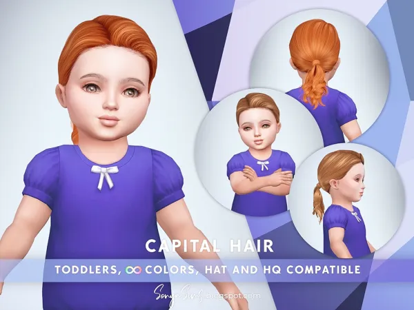 Alpha Capital Hair Toddlers - The Sims 4 Custom Content