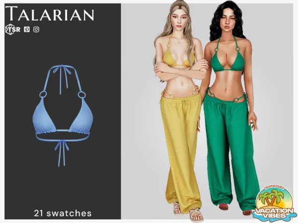 Alpha Margo Bikini Top by thesimsresource - The Sims 4 Custom Content