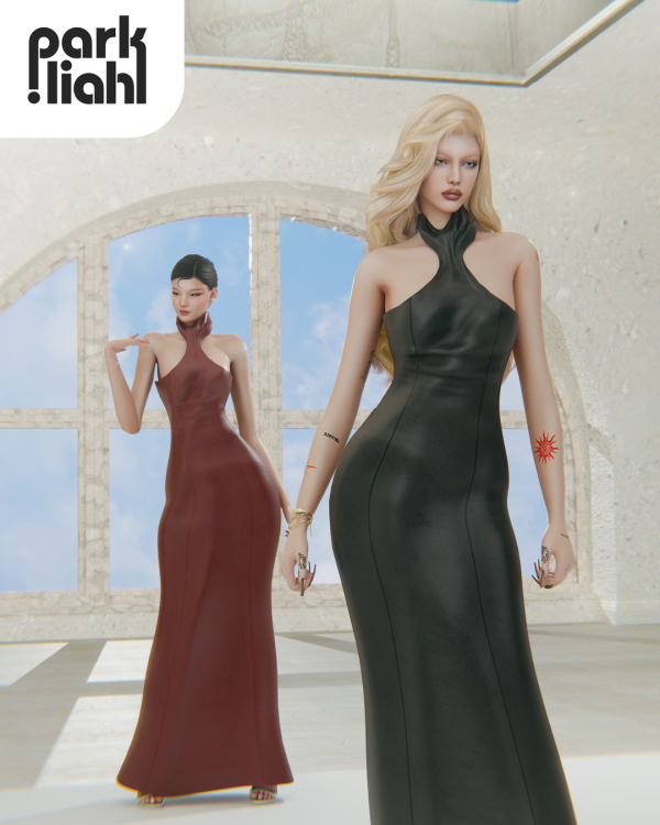 Alpha PARKLIAH GABBRIETTE'S DRESS by simsfinds - The Sims 4 Custom Content