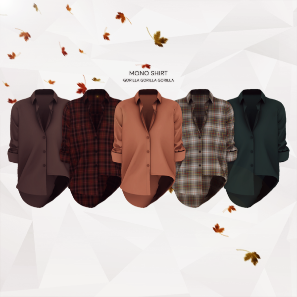 Alpha Mono Shirt by simsfinds - The Sims 4 Custom Content