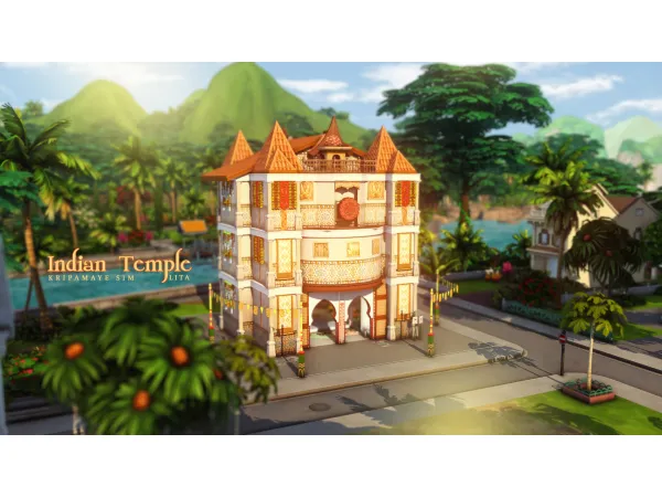Sims 4 Maxis Mix Churches CC: "Kripamaye Sim" Indian Temple