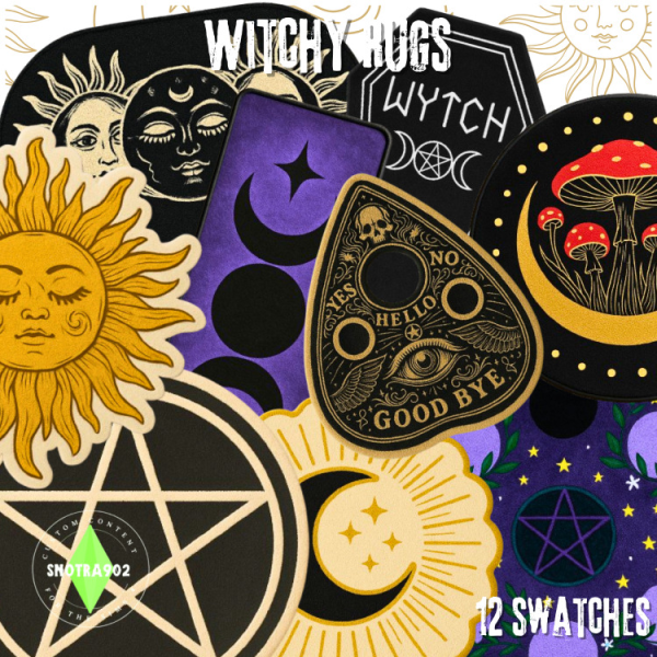 Alpha Witchy Rugs by simsfinds - The Sims 4 Custom Content