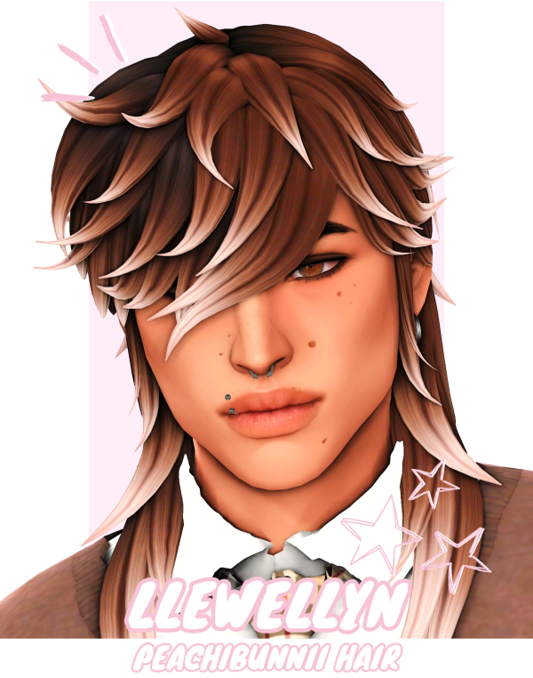 Maxis Match Llewellyn Hair by simsfinds - The Sims 4 Custom Content