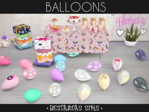 Alpha Balloons - The Sims 4 Custom Content