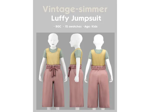 Maxis Match Maxis Match Luffy Jumpsuit simmer by vintage - The Sims 4 Custom Content