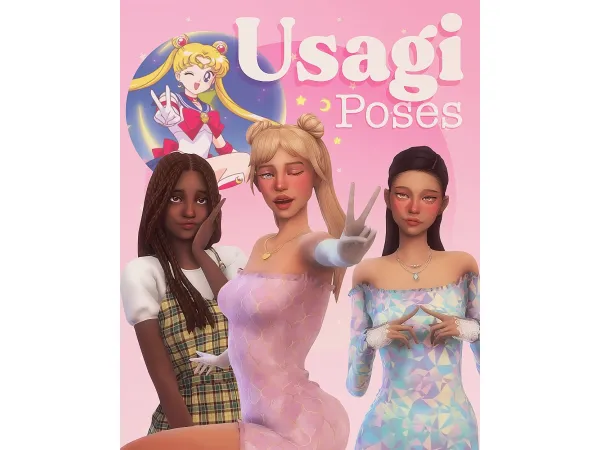 Mix Usagi Poses by Miiko - The Sims 4 Custom Content