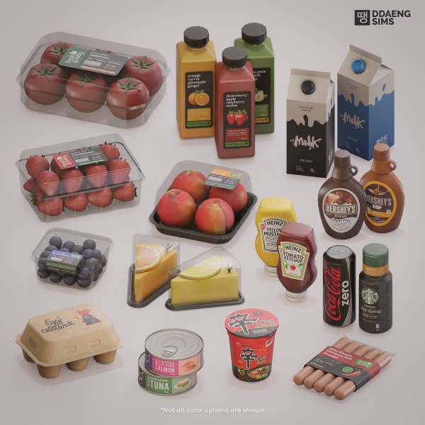 Alpha Grocery Finds by simsfinds - The Sims 4 Custom Content