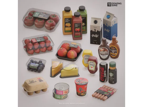 Alpha Grocery Finds by ddaengsims - The Sims 4 Custom Content