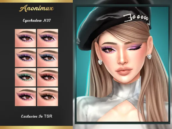 Alpha Eyeshadow N37 by Anonimux_Simmer - The Sims 4 Custom Content