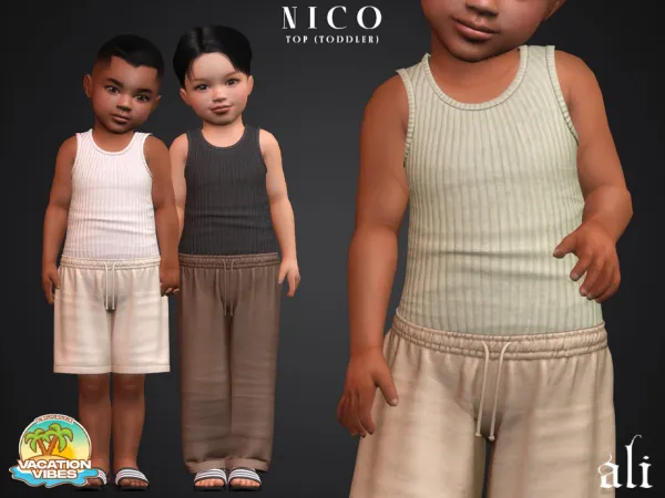 Mix NICO top (toddler) by thesimsresource - The Sims 4 Custom Content