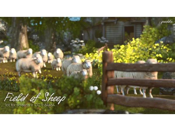 Mix Field of Sheep by grechka - The Sims 4 Custom Content