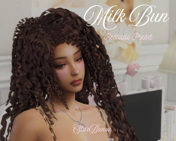 Mix milk bun reshade preset by simsfinds - The Sims 4 Custom Content