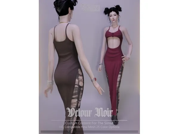 Alpha Kira_Velour Noir - The Sims 4 Custom Content