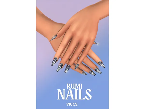 Mix VICCS_HUNTER DEMONS KPOP RUMI NAILS (TEEN ELDER) - The Sims 4 Custom Content