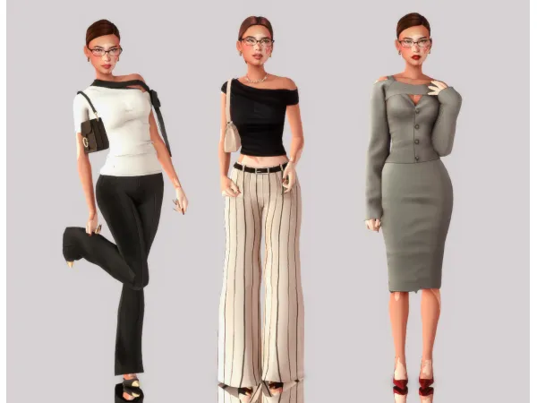 Maxis Match WOMAN IN THE OFFICE LOOKBOOK by nataliemonique - The Sims 4 Custom Content