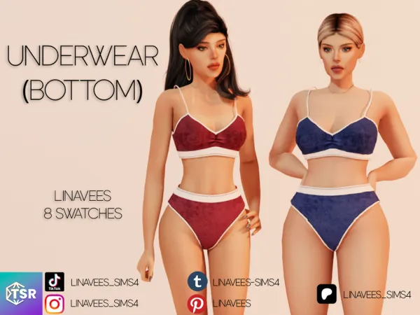 Alpha CAROLINA UNDERWEAR (BOTTOM) by linavees - The Sims 4 Custom Content