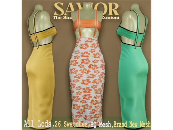 Sims 4 Svr_Zoey Emily Long Dress