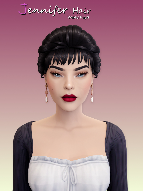 Maxis Match Jennifer Hair by simsfinds - The Sims 4 Custom Content