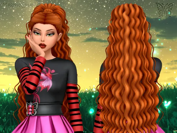 Mix MirroredDreamsCC x Simspiration They present BRATZILLAZ The Partnership Hair - The Sims 4 Custom Content