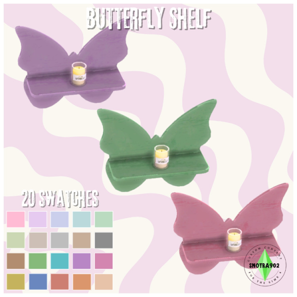 Maxis Match Butterfly Shelf by simsfinds - The Sims 4 Custom Content