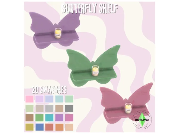 Maxis Match Butterfly Shelf by Snotra902 - The Sims 4 Custom Content