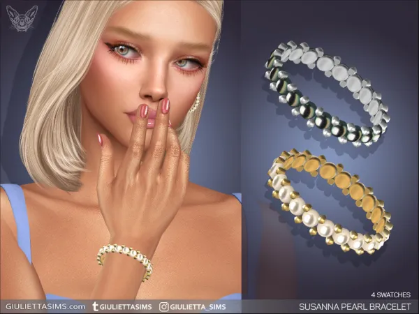 Alpha Susanna Pearl Bracelet - The Sims 4 Custom Content