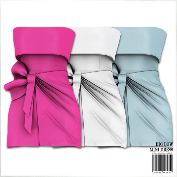 Alpha ig Bow Mini Dress by simsfinds - The Sims 4 Custom Content