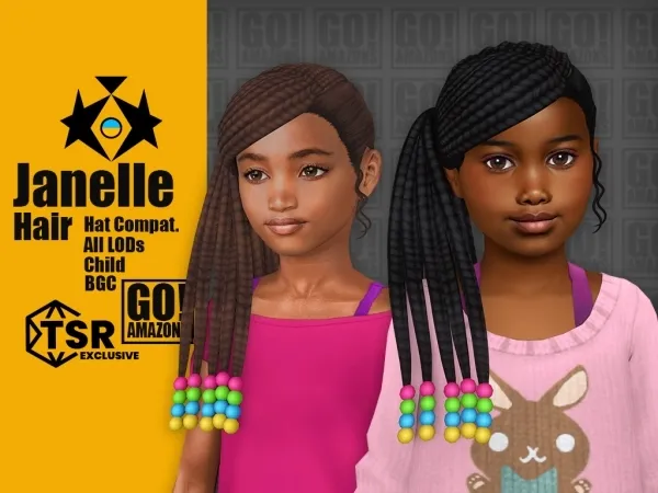 Maxis Match Janelle Hair - The Sims 4 Custom Content