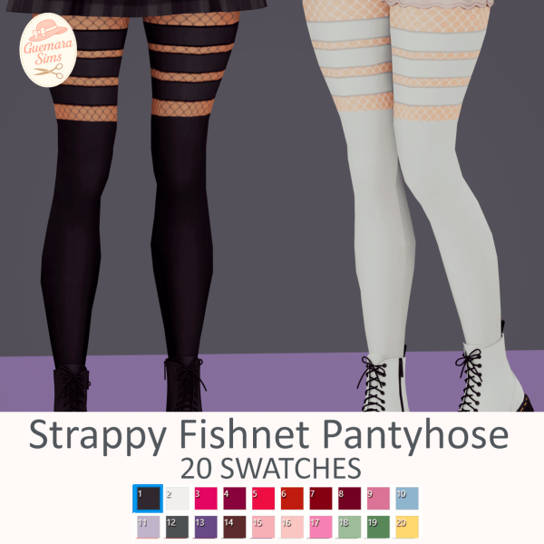 Maxis Match Strappy Fishnet Pantyhose by simsfinds - The Sims 4 Custom Content
