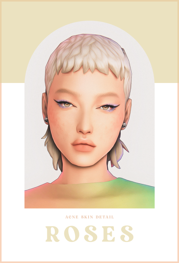Maxis Match roses acne skin detail by simsfinds - The Sims 4 Custom Content