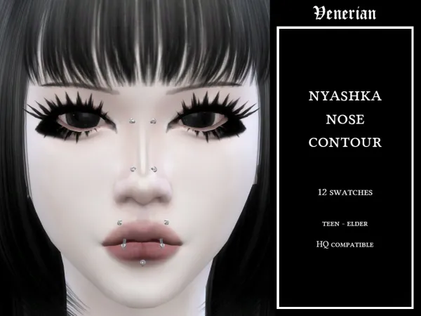 Maxis Match Nyashka Nose Contour by Venerian - The Sims 4 Custom Content