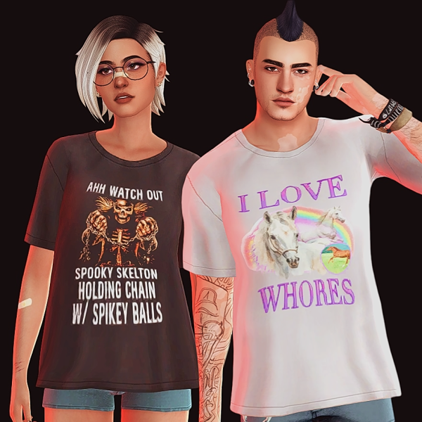 Maxis Match Worst Shirts by simsfinds - The Sims 4 Custom Content