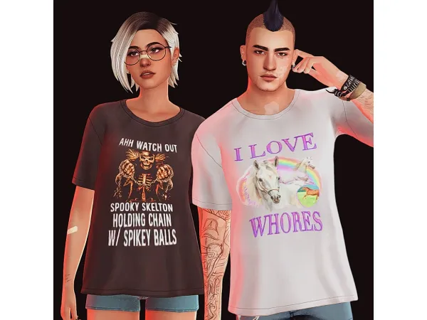 Maxis Match Worst Shirts by puppycheesecake - The Sims 4 Custom Content