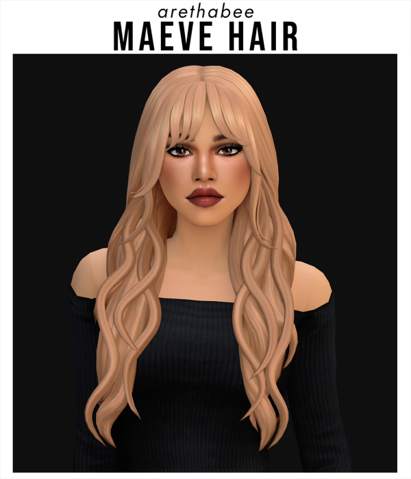 Maxis Match maeve hair by simsfinds - The Sims 4 Custom Content