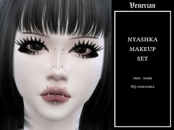Maxis Match Nyashka makeup set by Venerian - The Sims 4 Custom Content