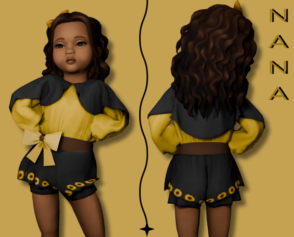 Maxis Match NANA7 (Julie) Jumpsuit For Toddlers by 7nana - The Sims 4 Custom Content