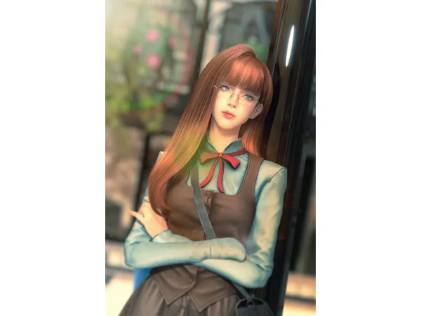 Alpha [JINO] HAIR N49 ver_1 - The Sims 4 Custom Content