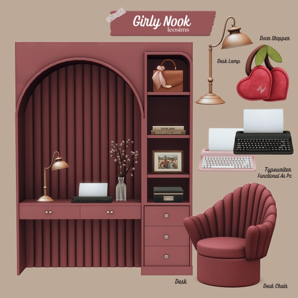 Mix Girly Nook by leosims4cc - The Sims 4 Custom Content