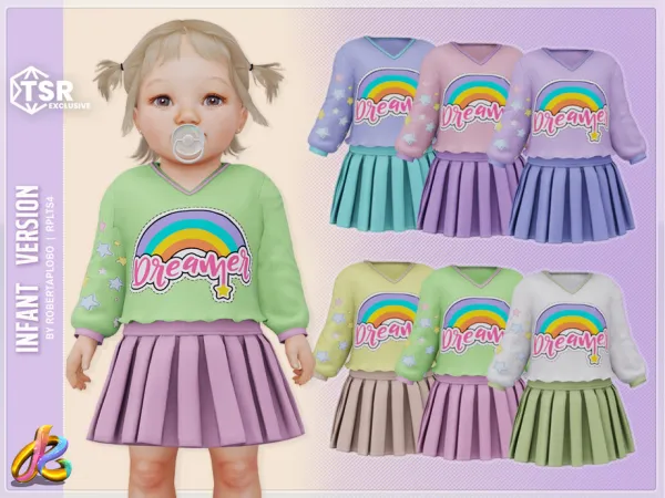 Alpha Dress 318 Infant by RobertaPLobo - The Sims 4 Custom Content